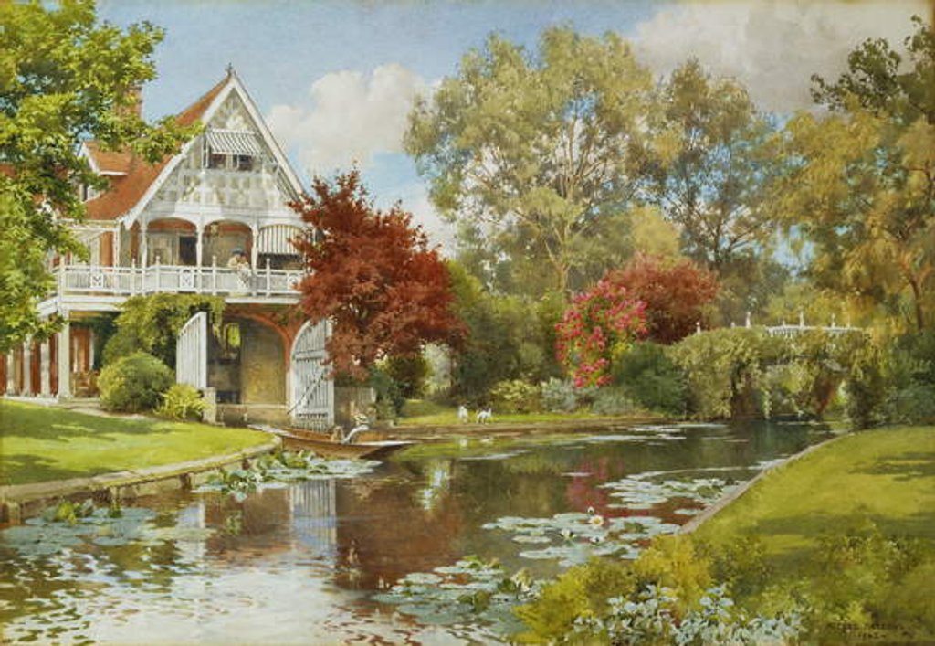 Detail of The Boathouse, 1902 by Alfred Parsons