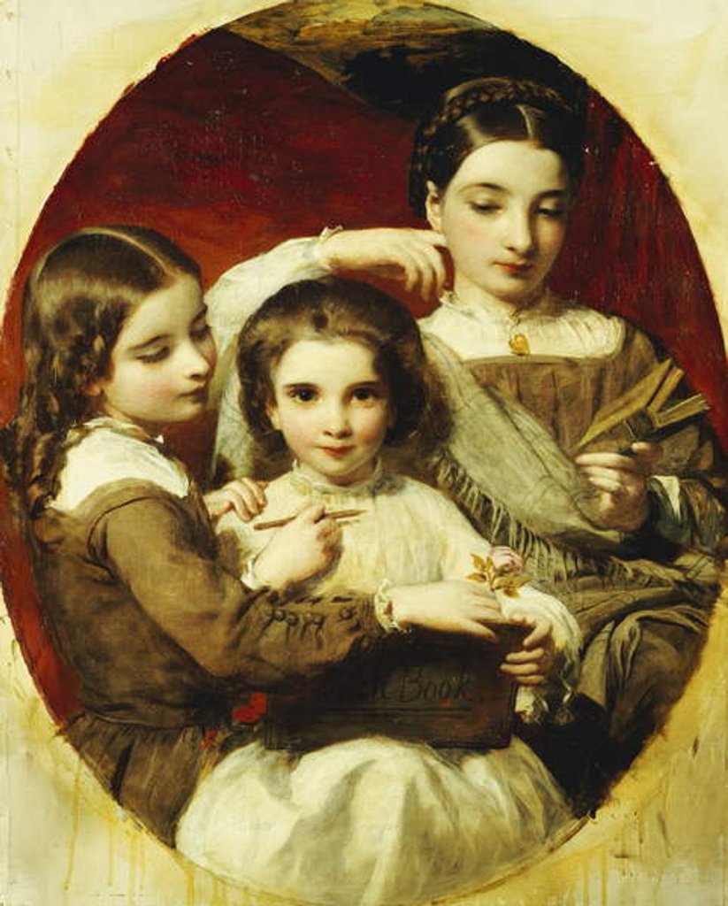 Detail of Portrait of the Russell Sisters, 1858 by James Sant