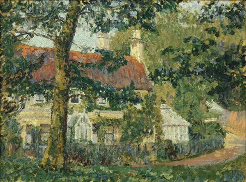 Detail of A Red-Roofed Cottage, Somerset, 1909-10 by Spencer Frederick Gore