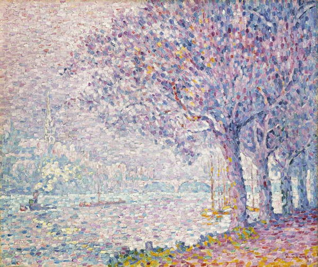 Detail of The Seine at St. Cloud, 1903 by Paul Signac