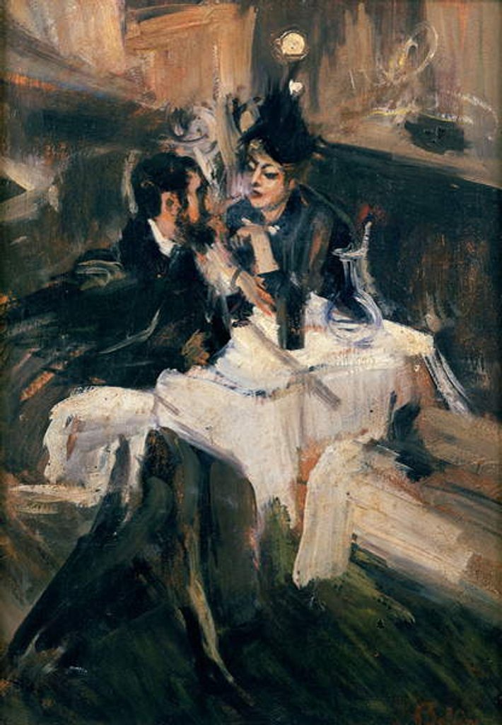 Detail of The Sweethearts' Lunch, c.1895 by Giovanni Boldini