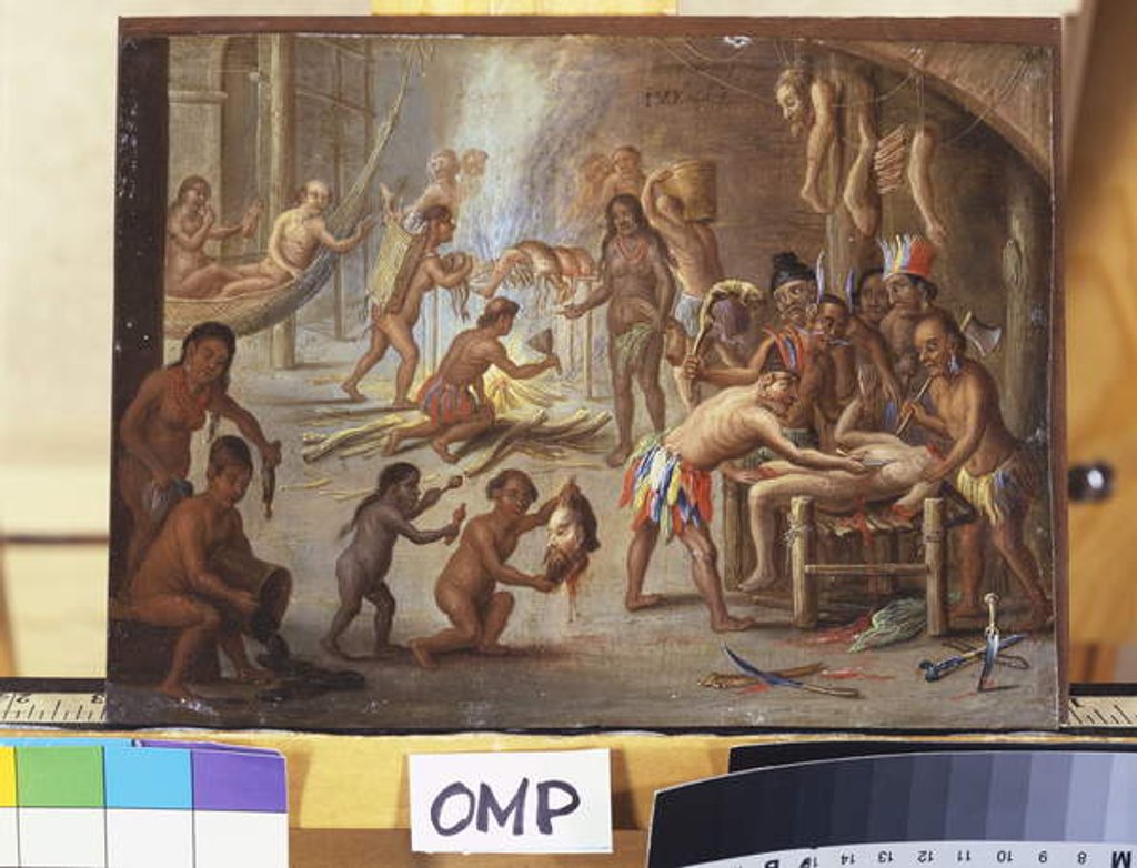 Detail of Indians as Cannibals by Jan van the Elder Kessel