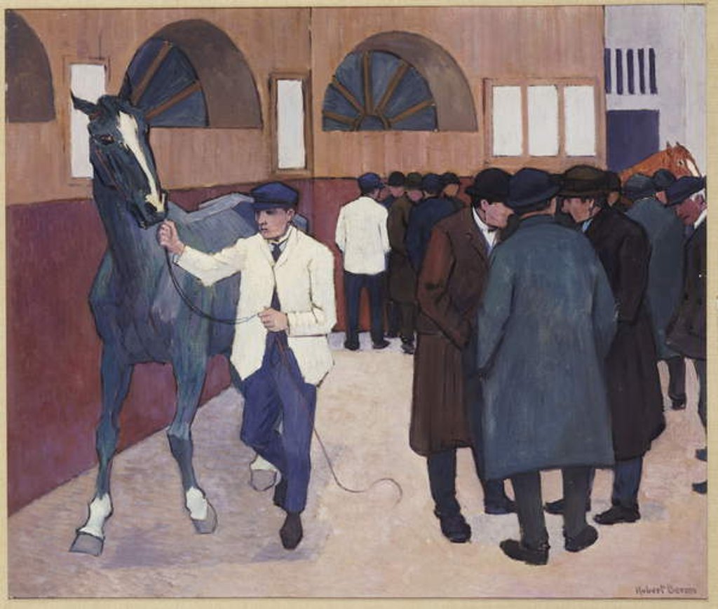 Detail of Horse Dealers at the Barbican, 1918 by Robert Polhill Bevan