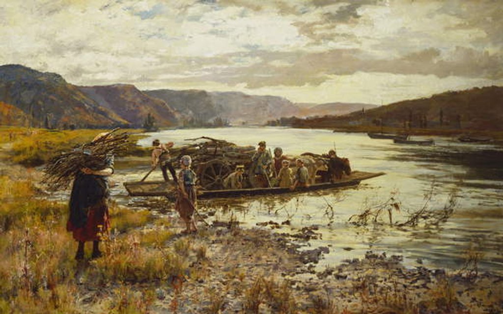 Detail of Crossing the Lake by Henry John Yeend King