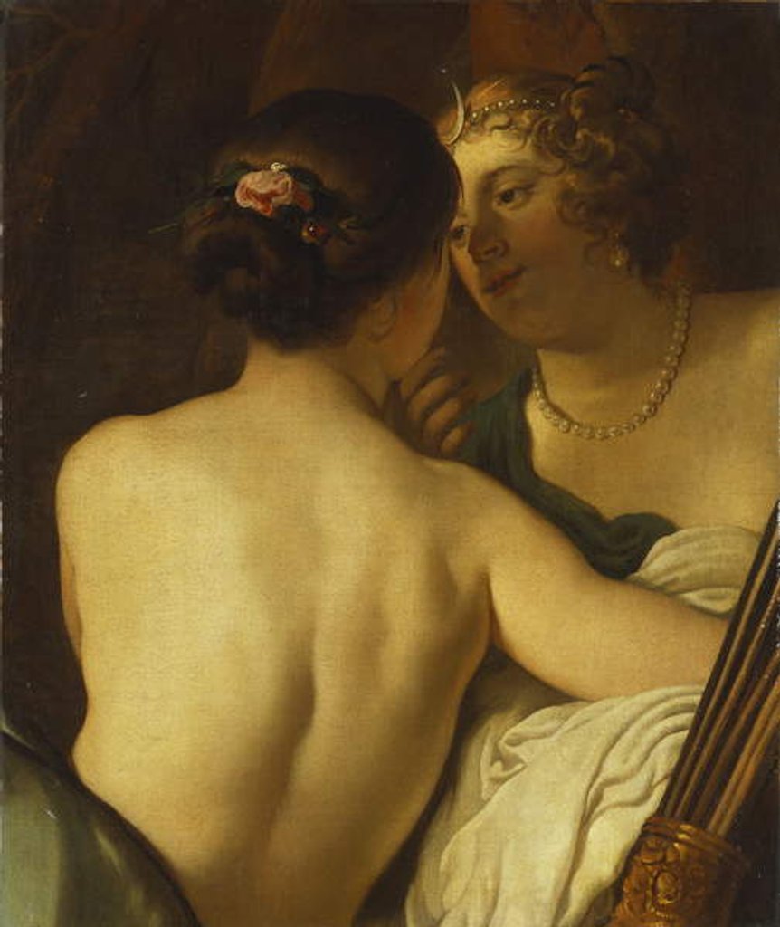 Detail of Jupiter in the Guise of Diana seducing Callisto by Gerrit van Honthorst