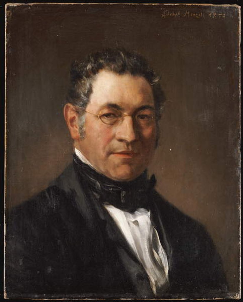 Detail of Siegfried Dehn, 1854 by Adolph Friedrich Erdmann von Menzel