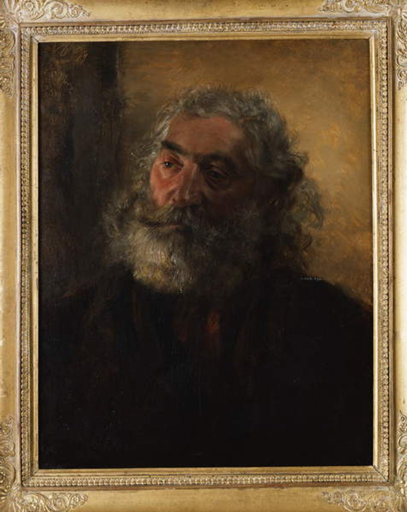 Detail of Portrait of a bearded Man, 1855 by Adolph Friedrich Erdmann von Menzel