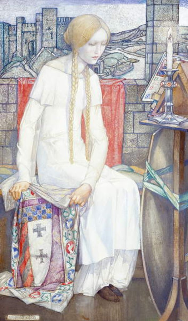 Detail of Elaine, 1921 by Edward Reginald Frampton