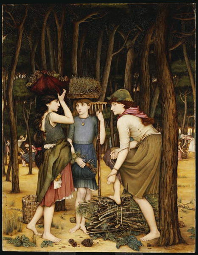 Detail of Pine Woods at Viareggio by John Roddam Spencer Stanhope