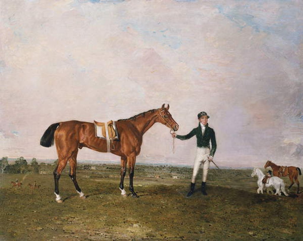 Detail of Zinganee held by Sam Chifney Jr. at Newmarket, 1829 by Benjamin Marshall