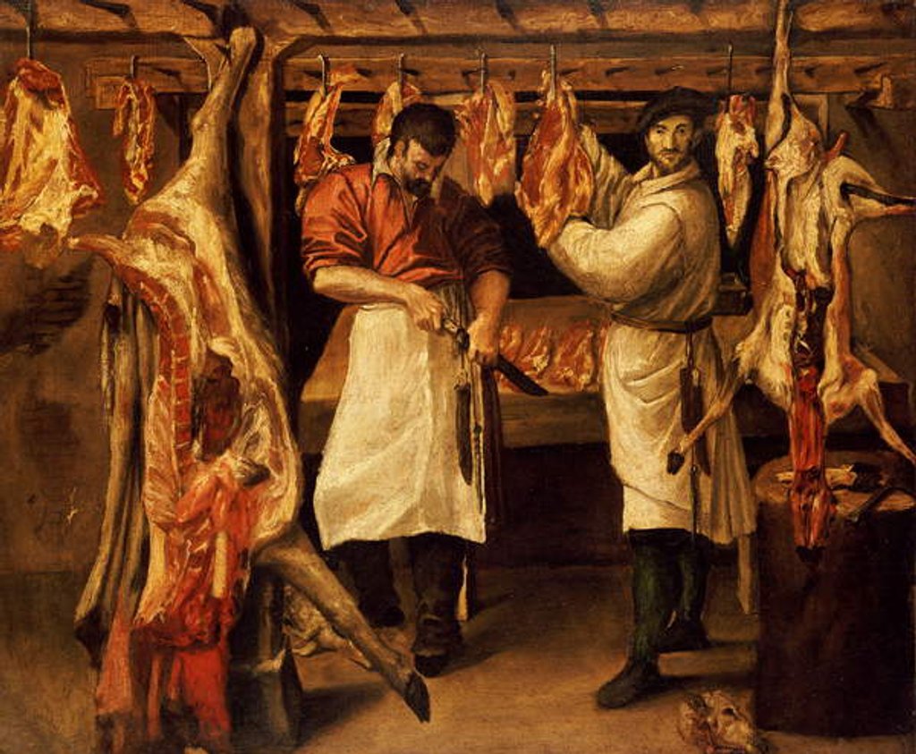 Detail of The Butcher's Shop by Annibale Carracci