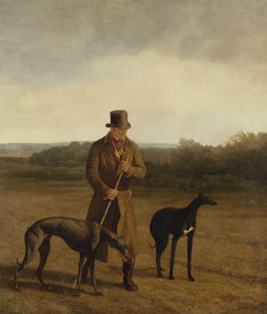 Detail of Portrait of Lord Rivers with two Greyhounds, c.1825 by Jacques-Laurent Agasse