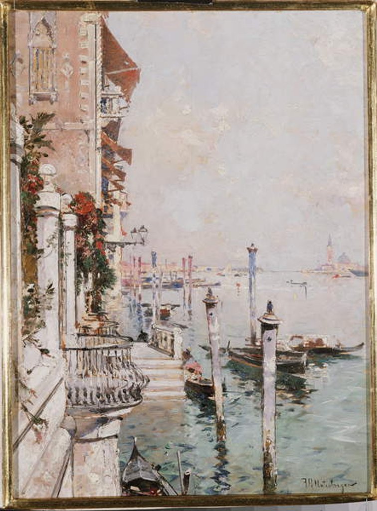 Detail of The Grand Canal, Venice by Franz Richard Unterberger