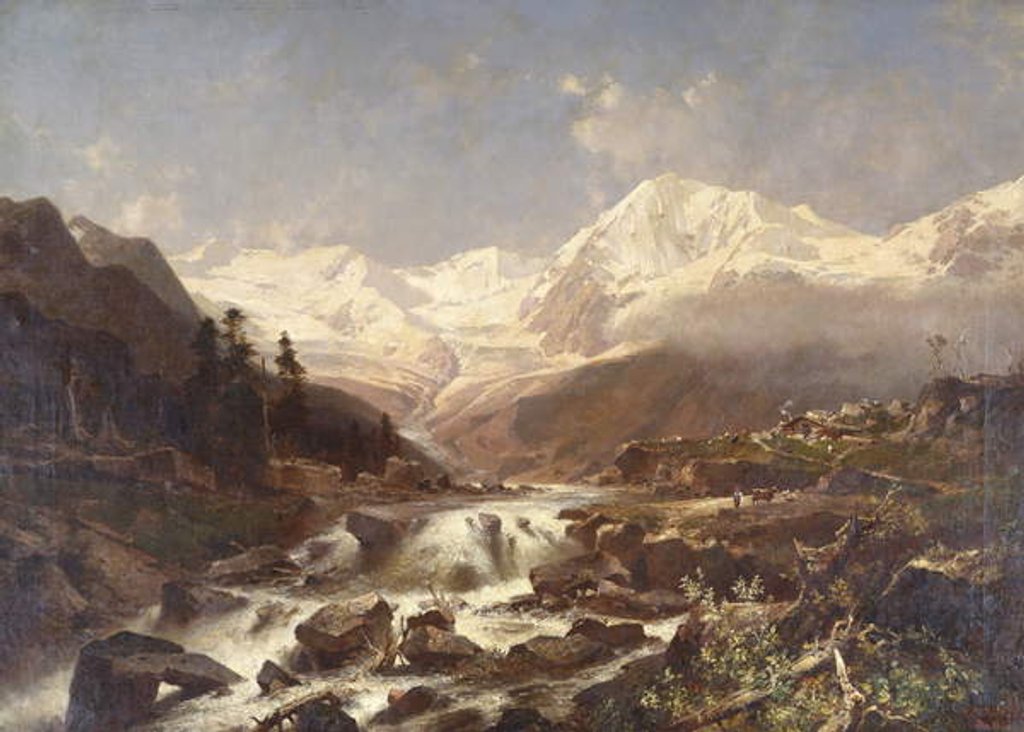 Detail of Koenigspitze-Tirol, 1877 by Franz Richard Unterberger