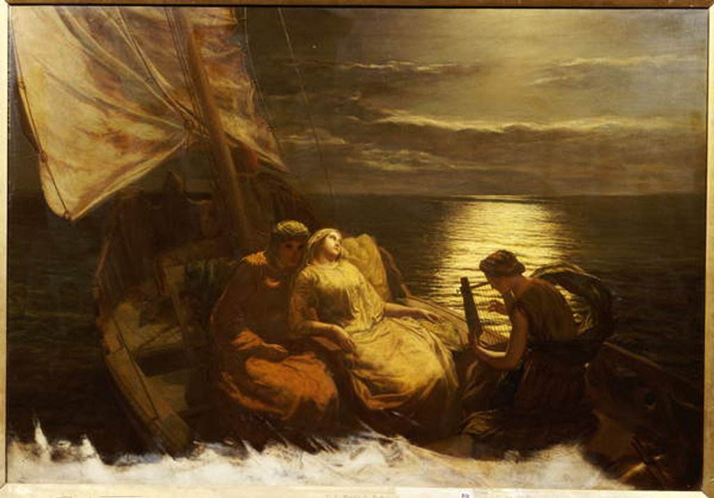 Detail of The Escape of Glaucus and Ione, with the Blind Girl Nydia by Paul Falconer Poole