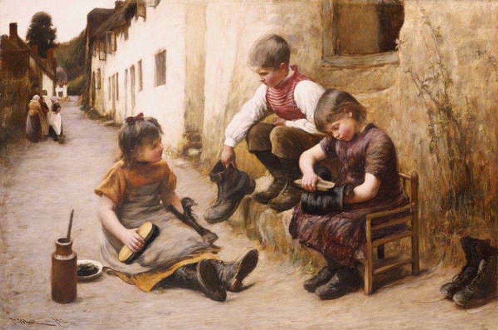 Detail of Daddy's Boots, 1892 by John White