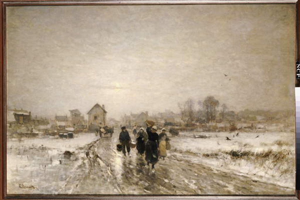 Detail of Returning from Market by Ludwig Munthe