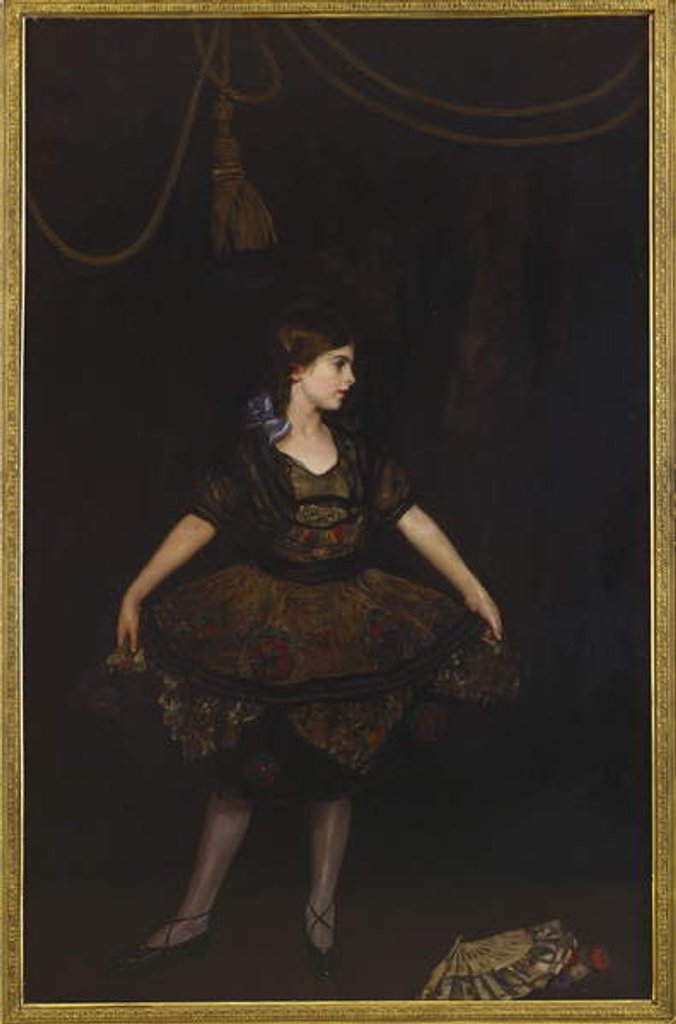 Detail of The Dancer in Black, 1913 by John da Costa