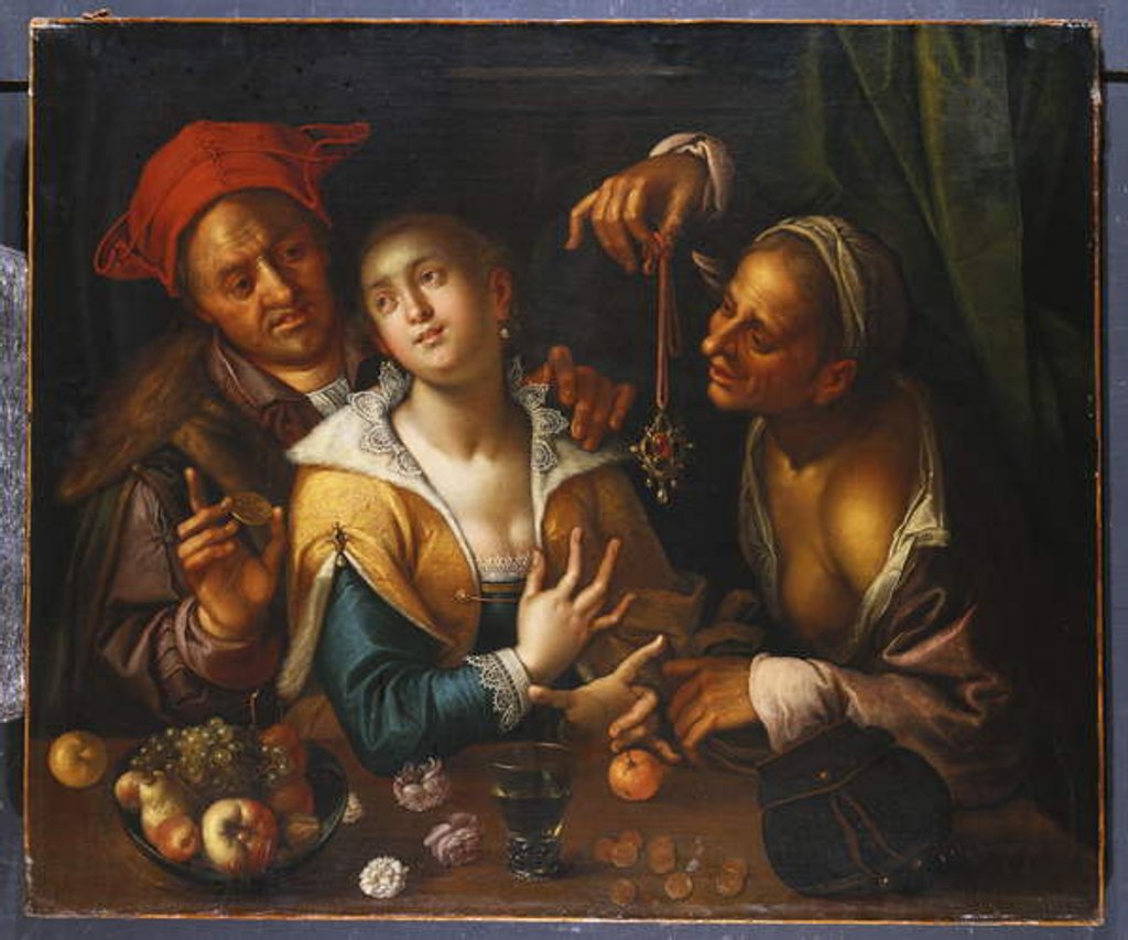 Detail of Mercenary Love by Johann or Hans von Aachen