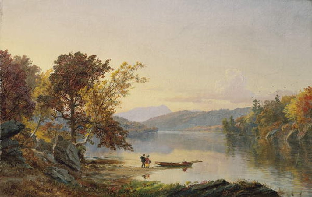 Detail of Lake George, 1871 by Jasper Francis Cropsey