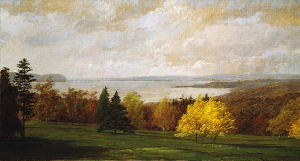 Detail of View of the Hudson near Hastings, 1895 by Jasper Francis Cropsey
