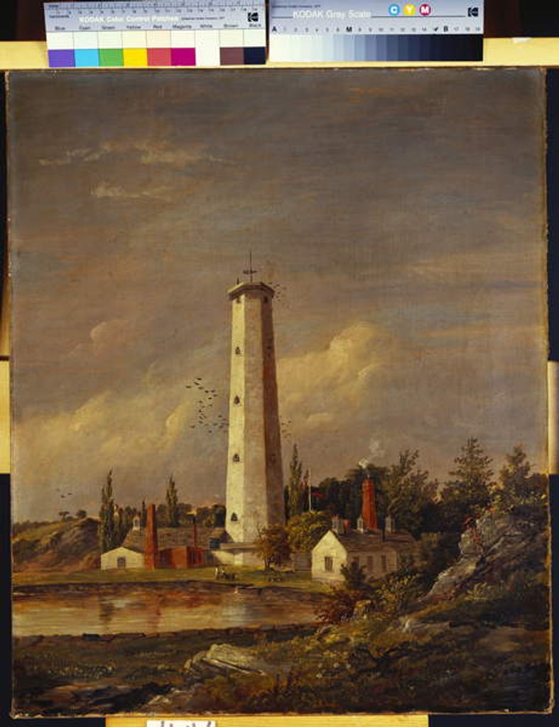 Detail of Shot Tower, 1845 by Jasper Francis Cropsey