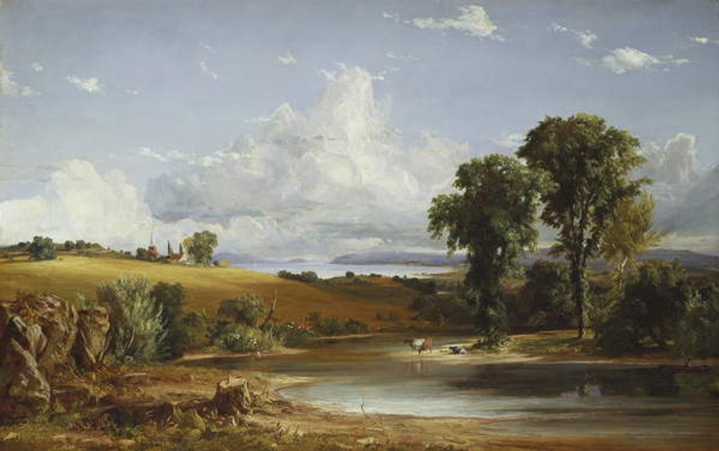 Detail of Summer Afternoon on the Hudson, 1852 by Jasper Francis Cropsey