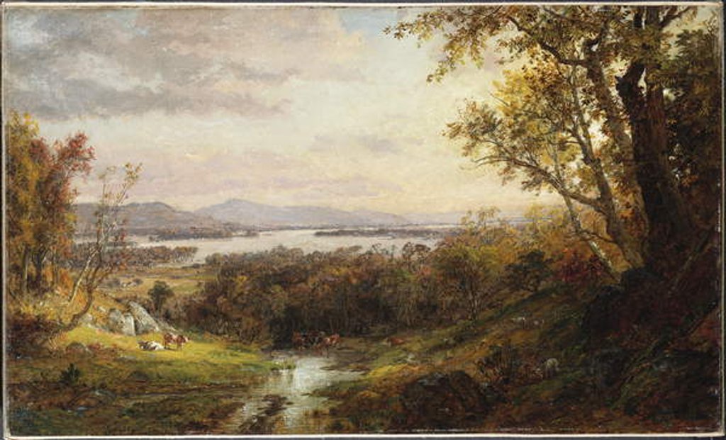 Detail of View of the Hudson, 1883 by Jasper Francis Cropsey
