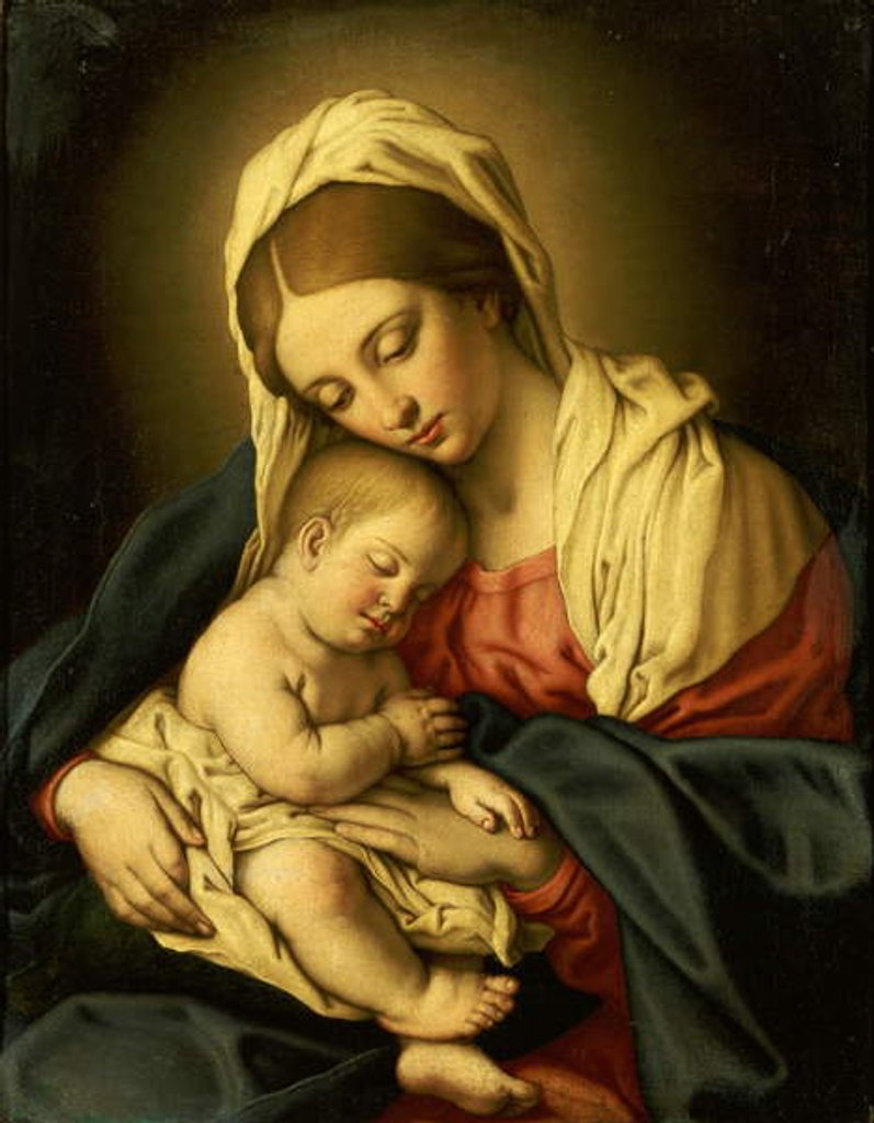 Detail of The Madonna and Child, 17th century by Il Sassoferrato