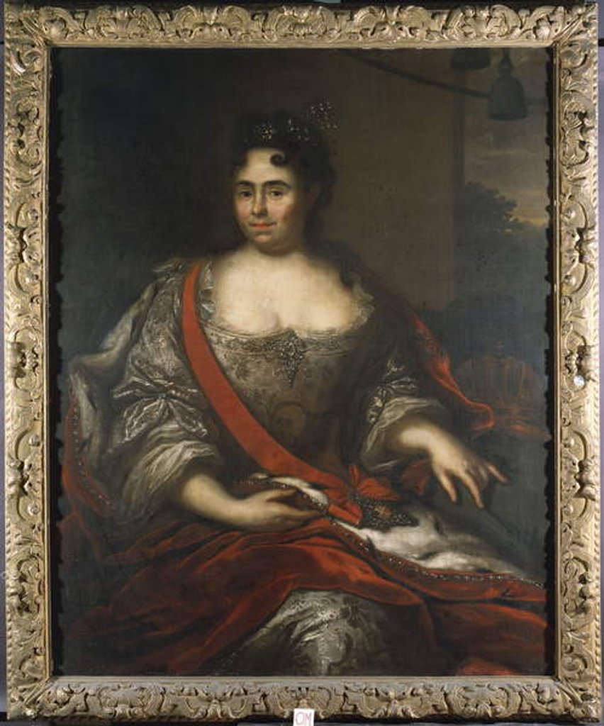 Detail of Portrait of Queen Catherine I of Russia, 1717 by Arnold Boonen