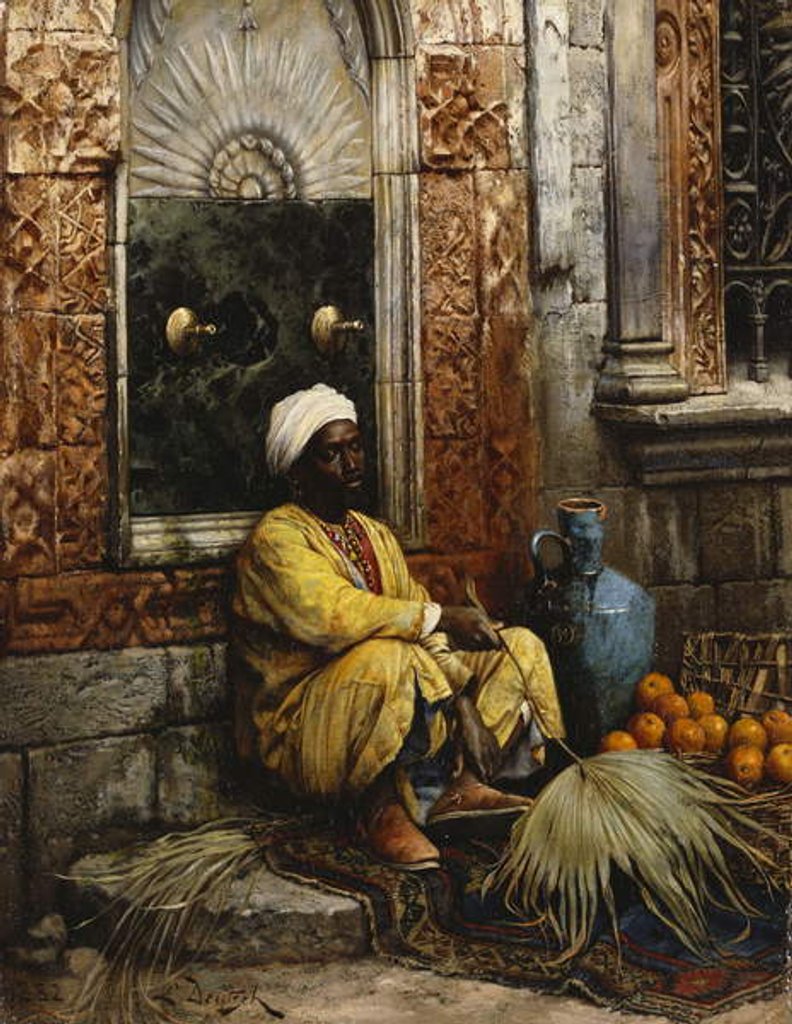 Detail of The Orange Seller, 1882 by Ludwig Deutsch