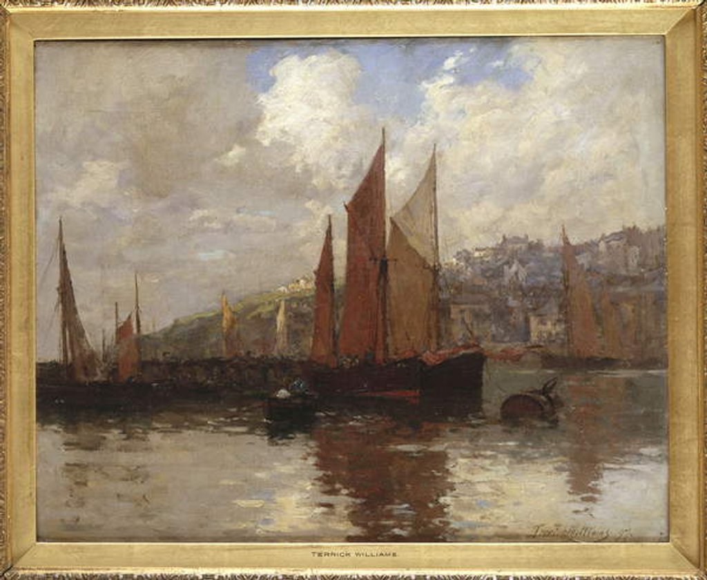 Detail of In Brixham Harbour, 1897 by Terrick Williams