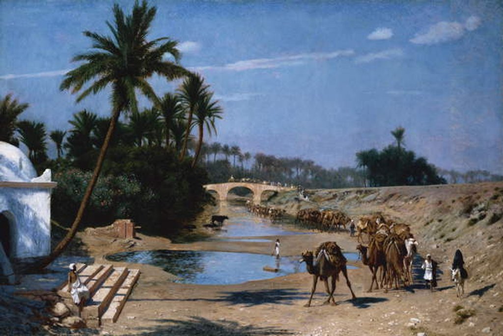 Detail of The Caravan by Jean Leon Gerome
