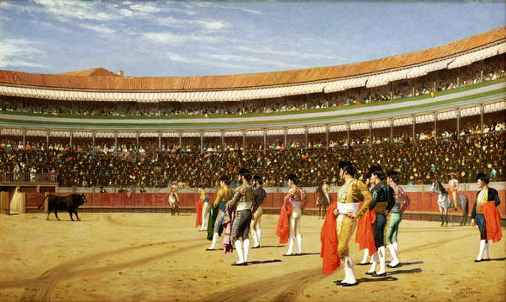 Detail of The Entry of the Bull by Jean Leon Gerome