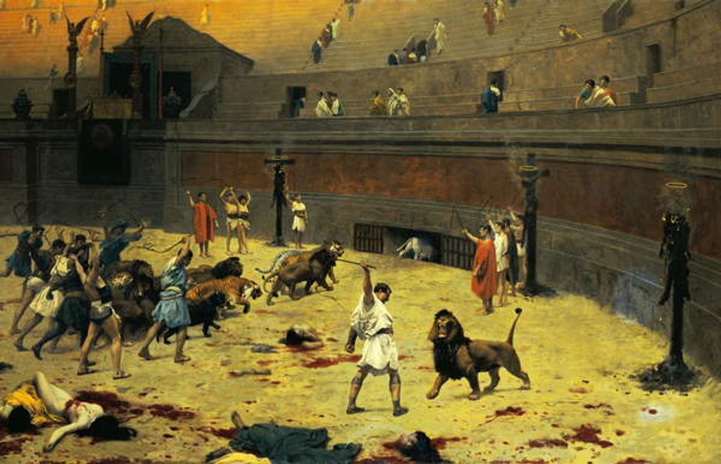 Detail of The Retreating Lions, 1902 by Jean Leon Gerome