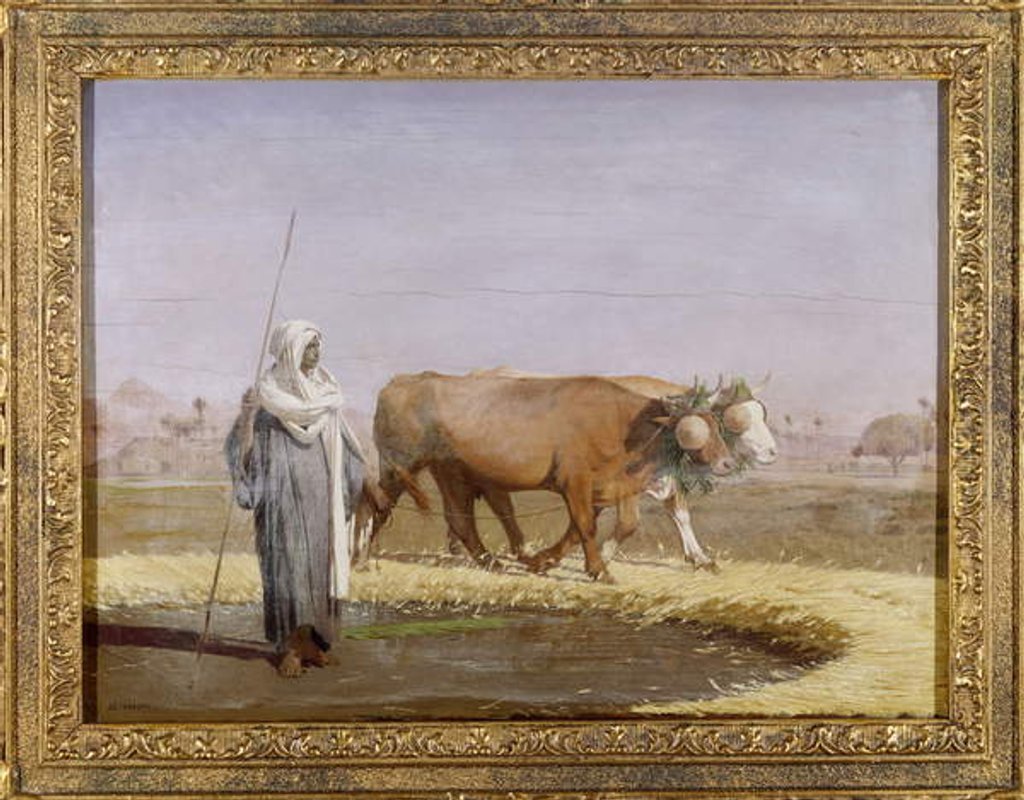 Detail of Treading out Wheat in Egypt by Jean Leon Gerome
