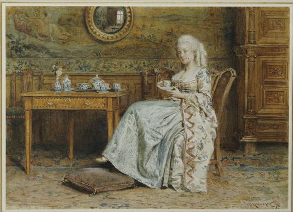 Detail of Afternoon Tea, 1876 by George Goodwin Kilburne