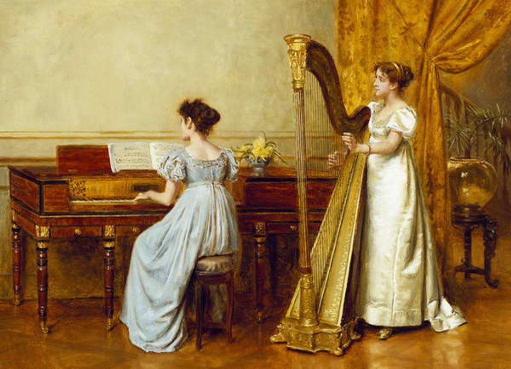 Detail of The Music Room by George Goodwin Kilburne