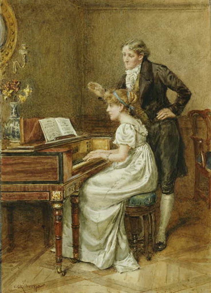 Detail of The Music Master by George Goodwin Kilburne