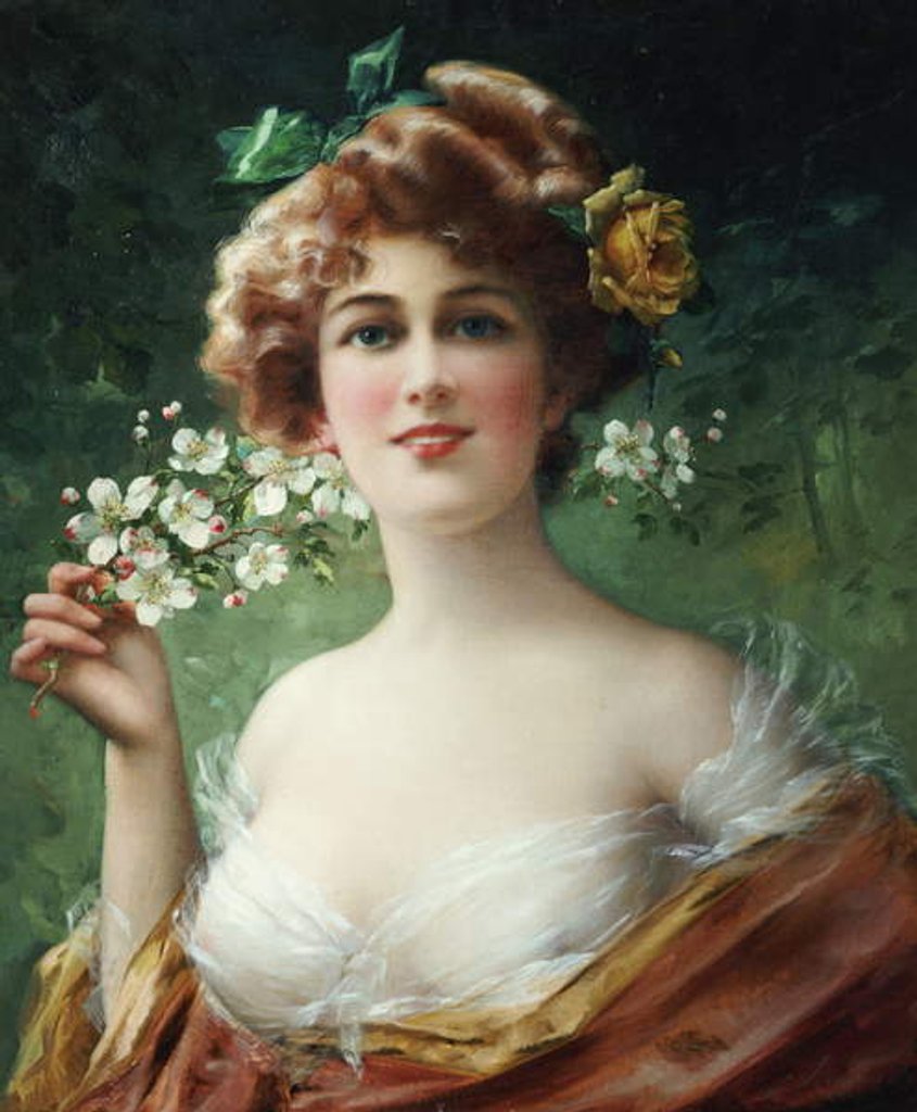Detail of Blossoming Beauty by Emile Vernon