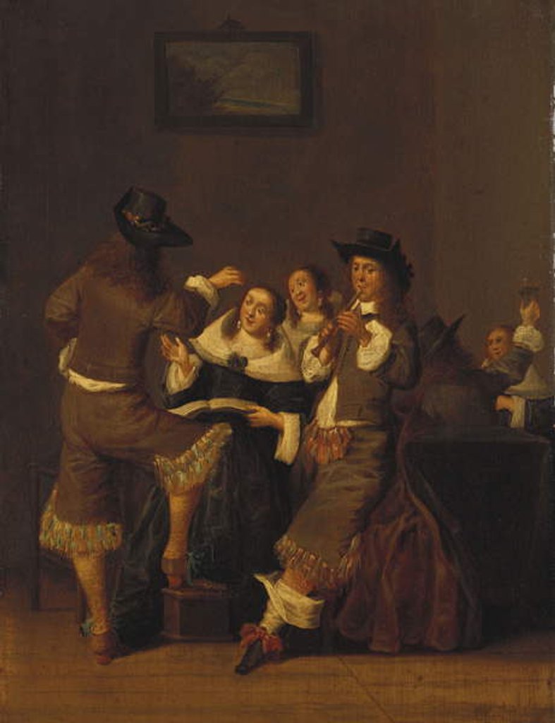 Detail of Elegant Figures Drinking and Merrymaking in an Interior, 1653 by Dirck Hals