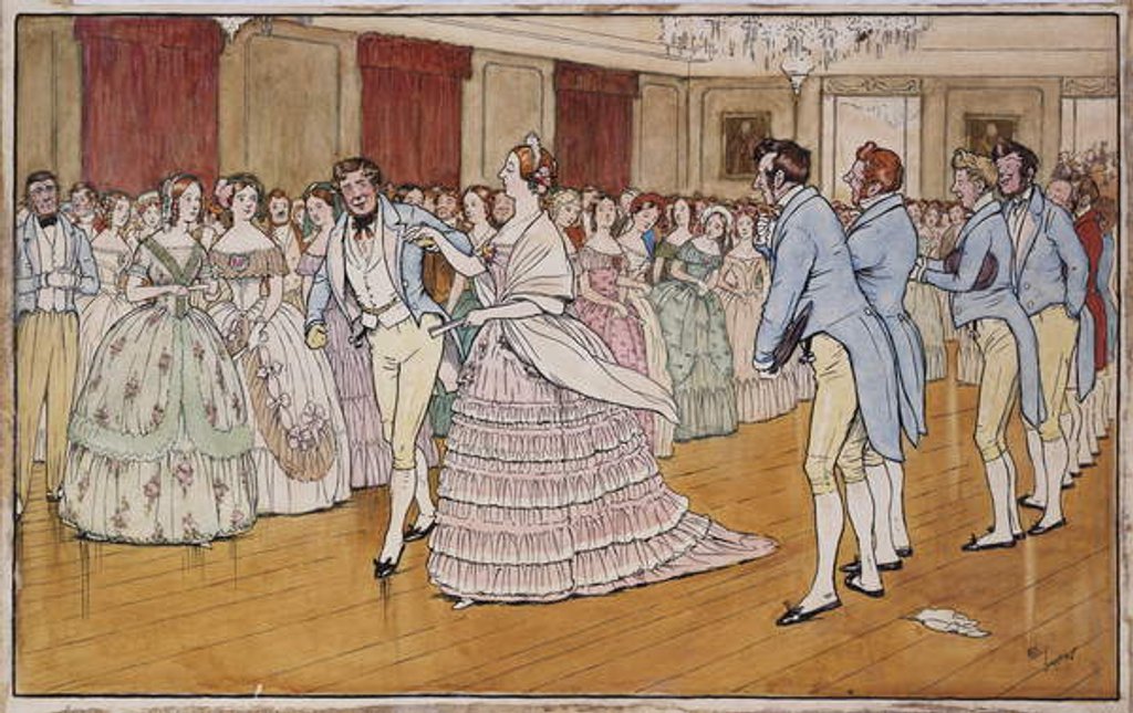 Detail of Mrs Barrington very complacently leads off with Stephen Dumpling' by Cecil Charles Windsor Aldin