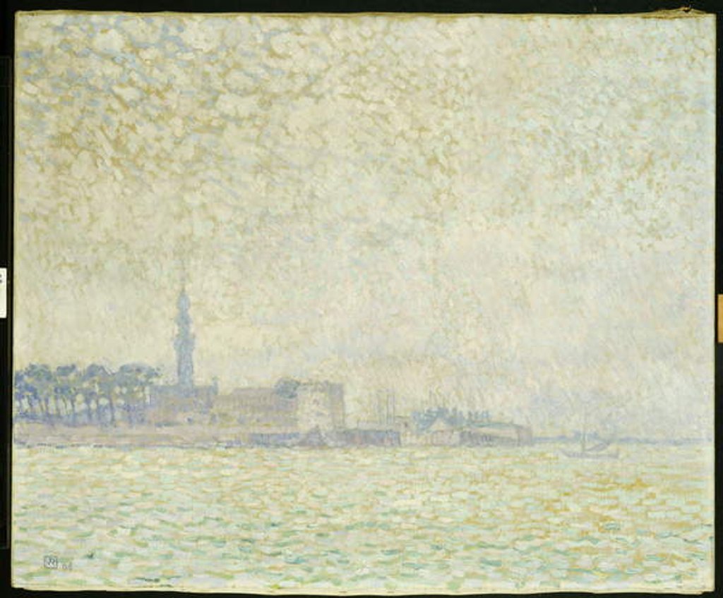 Detail of A View of Veere, Misty Morning, 1906 by Theo van Rysselberghe