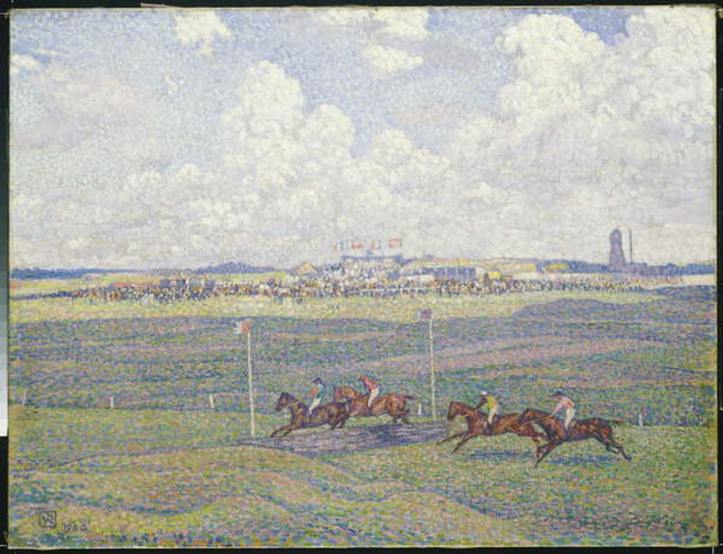 Detail of The Racecourse at Boulogne-sur-Mer by Theo van Rysselberghe