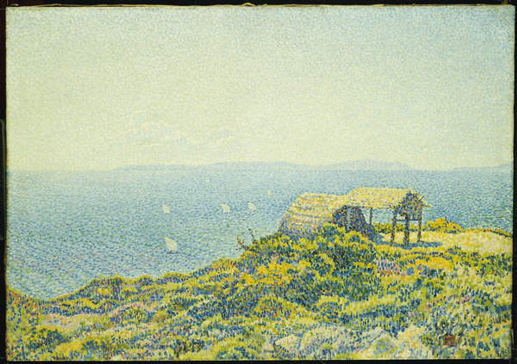 Detail of L'Ile du Levant, vu du Cap Benat, 1893 by Theo van Rysselberghe