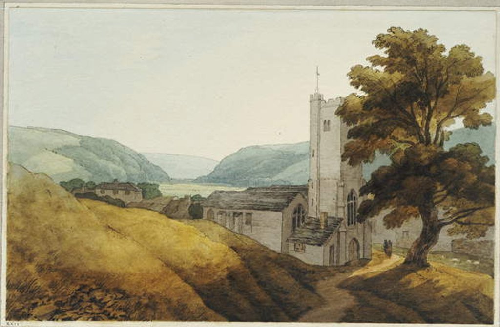 Detail of From the Churchyard at Dulverton, Somerset, 1800 by John White Abbott