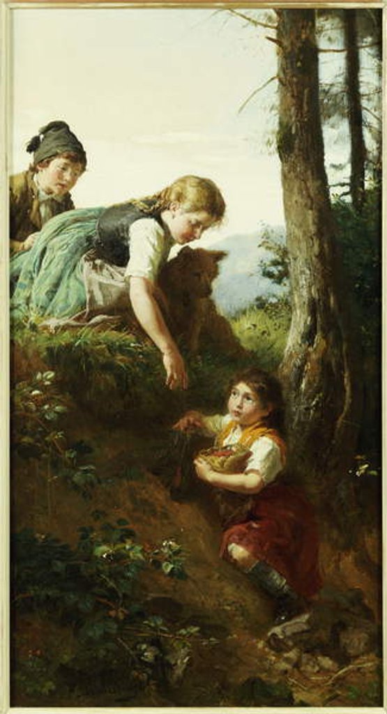 Detail of Children picking Berries by Felix Schlesinger