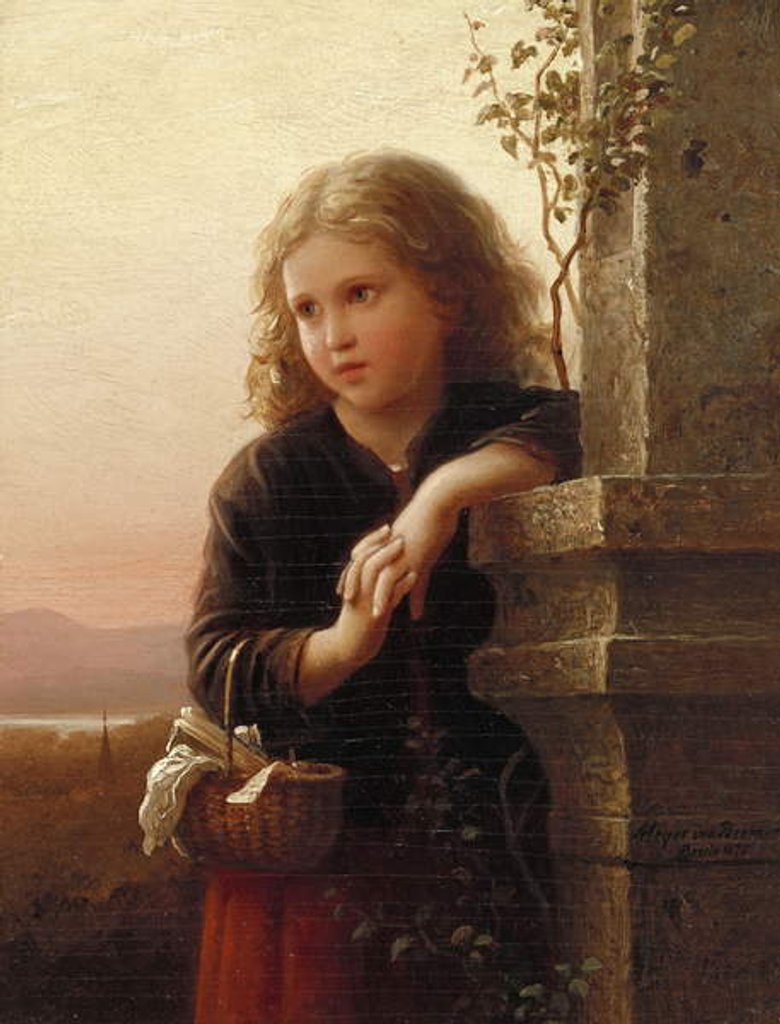 Detail of The Peasant Girl, 1875 by Johann Georg Meyer von Bremen