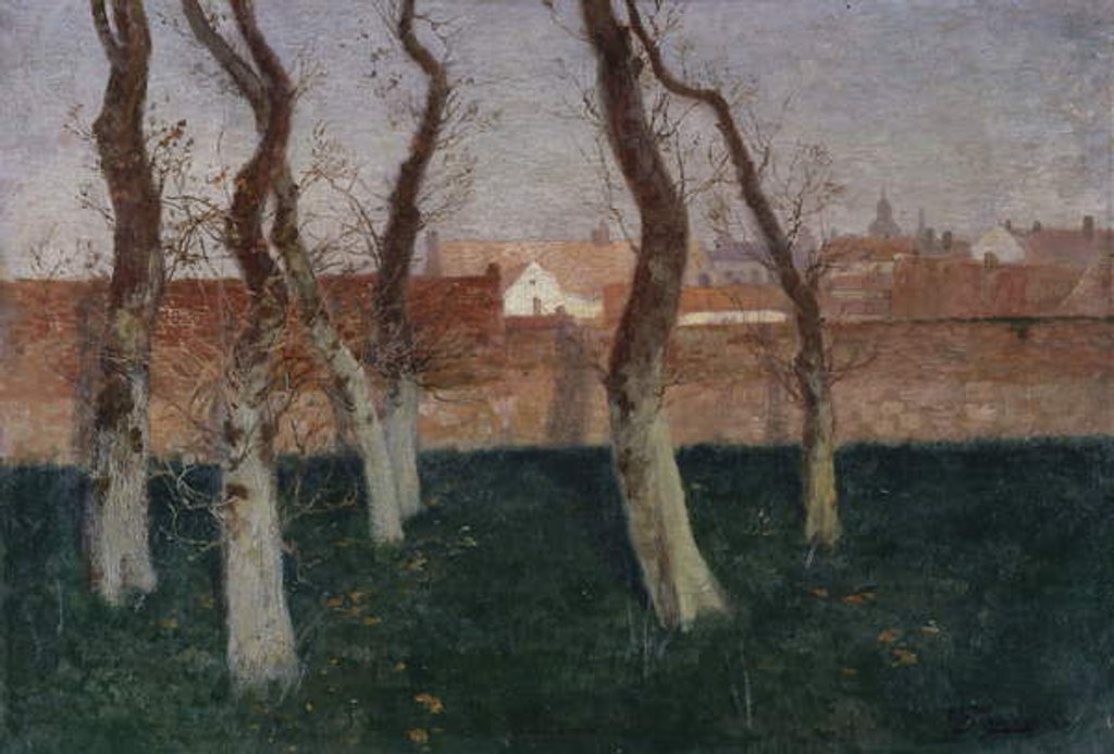Detail of The Walled Garden, 1893 by Fritz Thaulow