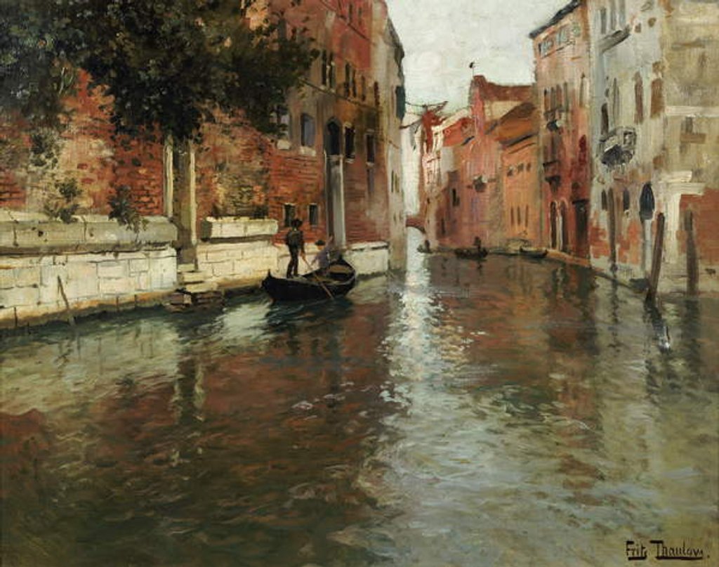 Detail of A Venetian Backwater by Fritz Thaulow
